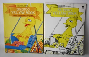 2X RARE VINTAGE 1985 OPEN SESAME BIG BIRD'S YELLOW BOOK OXFORD NEW NOS ! - Picture 1 of 12