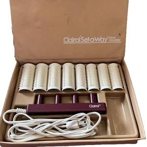 Vintage 1970’s Clairol Set-a-Way Travel Hairsetter Hot Rollers No Clips Works - Picture 1 of 8
