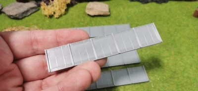 Industrie Betonwand Beton Zaun (5 Stück) Maßstab H0 1:87 aus 3D-Druck filigran - Bild 1 von 4