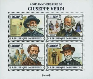 Giuseppe Verdi Stamp Aida Rigoletto Italian Composer Opera S/S MNH #3258-3261 - Picture 1 of 12