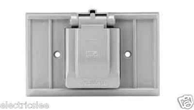 1pcs-COOPER S1951 Horizontal 1Gang Single receptacle Weatherproof Cover - Image 1 of 2