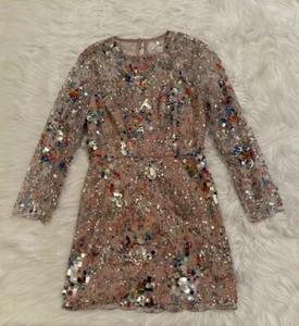 Milly New Leona Multicolor Sequins Dress Size 6 - Picture 1 of 6