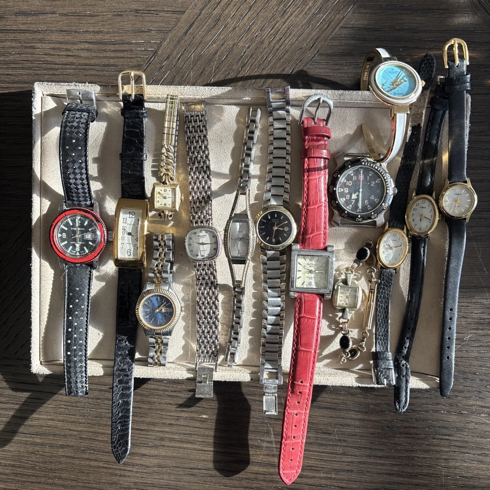 ENORME Lote de 14 Relojes! De colección a moderno, suizo, Nivada, ciudadano, Bulova, MÁS Foto 1 de 4