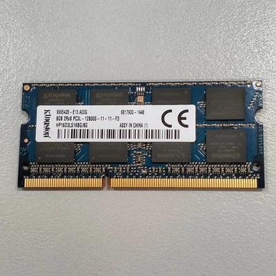 Kingston 8GB DDR3L RAM PC3-12800 1600MHz 1.35V Unbuffered SODIMM HP16D3LS1KBG/8G - Image 1 of 4