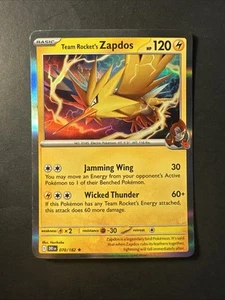 2023 Pokémon Destined Rivals Holo Rare Holographic Team Rockets Zapdos 70 /182 - Picture 1 of 2