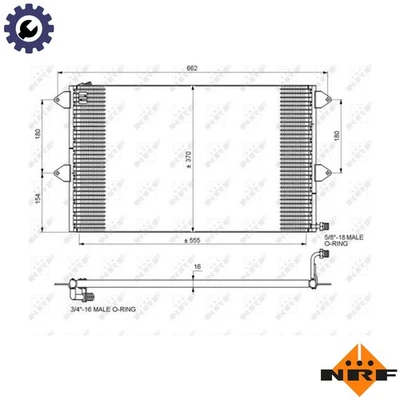 CONDENSER AIR CONDITIONING 35034 FOR VW PANEL/II/Box/Body/MPV VAN/CADDY DERBY - Image 1 of 4