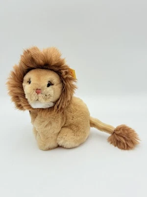 Steiff Snuffi Lion Plush Leo Collar Tags German Toy Collectors 077180 - 7" - Image 1 of 4