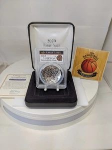 2020p Silver Dollar $1 Basketball Hall of Fame Proof PCGS PR70 DCAM #524 - Picture 1 of 4