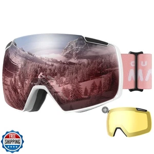 OutdoorMaster Heron Ski Goggles with 2 Lens, Frameless, Magnetic  - Picture 1 of 5