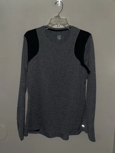 Champion Duo Dry Active Wear Langarm T-Shirt Grau Und Schwarz Herren Größe XL - Bild 1 von 13