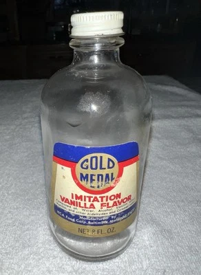 Collectible Vintage Gold Medal Imitation Vanilla Bottle  - Image 1 of 3