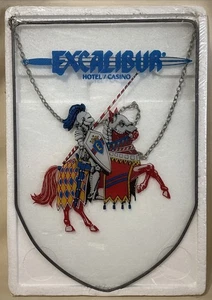 Excalibur Hotel/Casino Las Vegas - Glasschild Wandbehang - NEU Vintage - Bild 1 von 4