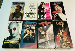 8 NEW VHS MOVIES - Forrest Gump, Diehard,Fugitive,Pretty Woman,Top Gun + more…. - Bild 1 von 2