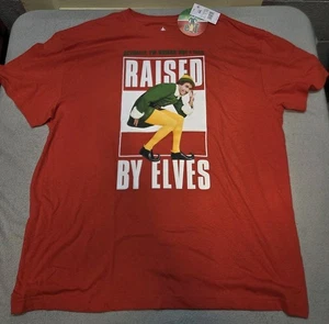 Camiseta Elfo Talla XL Roja Navidad Humana Criada por Elfos Will Ferrell Holiday Buddy - Imagen 1 de 3