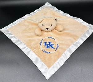 University Of Kentucky Bear Lovey Baby Wildcats Plush Security Blanket Tan White - Picture 1 of 9