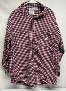 Plaid FR Mens Long Sleeve Shirt Multicolor FR Fire Resistant Size XL - Picture 1 of 8