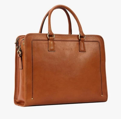Banuce Genuine Full Grains Italian Leather Briefcase Women / Men Laptop Bag NWT - Image 1 of 4