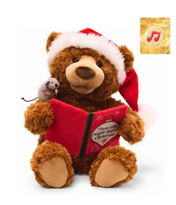 GUND 13" Animated Storytime Christmas Bear Plush–Talking Holiday Stuffed Gift - Image 1 of 4