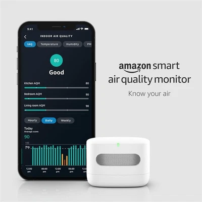 Amazon Smart Air Quality Monitor Know -Track -measure your Air, Works With Alexa - Image 1 of 4