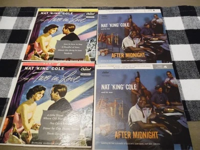 NAT 'KING' COLE 45 RPM'S Vinyl VG+ 1950's LOT OF 4 - Image 1 of 2