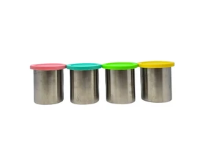 Contenedores de acero inoxidable con tapas de colores 32 oz paquete de 4 CAJA ABIERTA - Imagen 1 de 5