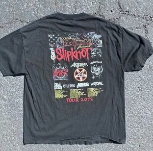 Camisa De Colección Para Hombre Slipknot Slayer Banda de Conciertos de Metal Gira Y2K Talla XL Negra - Imagen 1 de 6