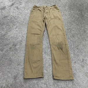 Levi's 511 Slim Fit Denim Jeans Boys 10R 25x25 Khaki Brown Elastic Waist Casual - Picture 1 of 17
