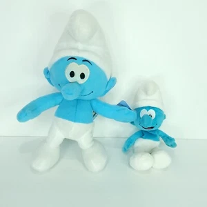 Lot Of 2 The Smurfs Jacks Pacific Plush Stuffed Animal Toy Blue White - Picture 1 of 6