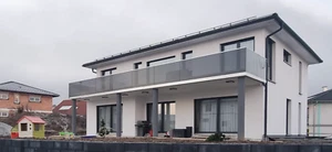 Ganzglas Geländer Balkon und Terrassen geländer für ESG-VSG Mit Statik - Bild 1 von 3