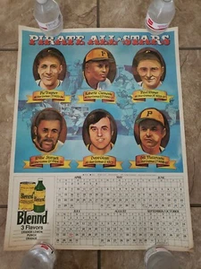 Pittsburgh Pirates All-stars Blennd Heinz VINTAGE POSTER 1974 Stargell Clemente - Picture 1 of 6