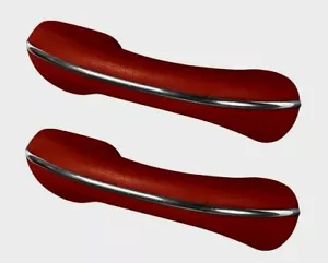 1958-67 Volkswagen VW Bug Arm Rests - For Right and Left Side, Red - Picture 1 of 17