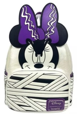NWT Exclusive Loungefly Disney GITD Bride of Frankenstein Minnie Mini Backpack - Image 1 of 2