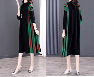 Women's Casual Fit Long Sleeve Knitted Dress Turtle Neck Pullover Clothing - Picture 1 of 7