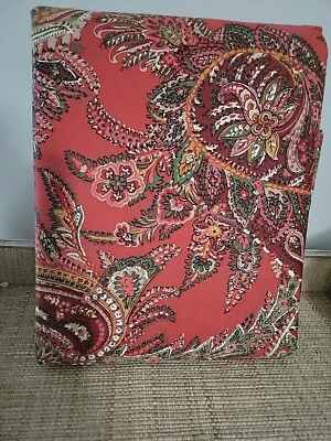 Pottery Barn Caroline Paisley KING Duvet Cover Red/Green Christmas  - Image 1 of 3