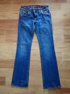 Jeans stivaletto donna Rock Revival Destroyed "PATTI" con patta tasca 29x31 elasticizzato nuovo senza etichette - Foto 1 di 5