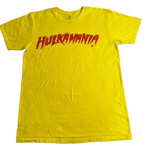 Camisa Amarilla WWE Hulk Hogan Hulkamania Para Hombres M Mediana Auténtica Lucha Libre Profesional WWF - Imagen 1 de 9