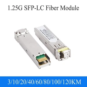 1 Pair Gigabit Fiber SFP Module 1000M LC 1.25G Single Mode A+B Fiber Module - Picture 1 of 19