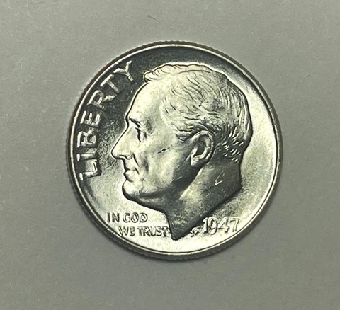1947-D Roosevelt Dime   Choice to Gem Uncirculated #132 Cover