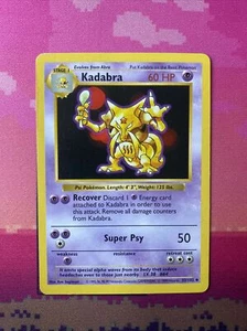 Pokemon Card Kadabra Shadowless Base Set Uncommon 32/102 Near Mint - Picture 1 of 2