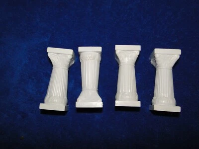 Rare Ornate Vintage Scrolled Filigree Cake Pillars 2 3/4" tall, pack of 4 - Image 1 of 3