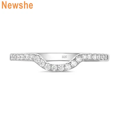 Newshe Moissanite Wedding Bands for Women Anniversary Bands Sterling Silver - Image 1 of 4