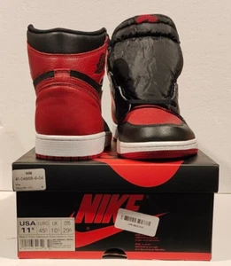 Nike Air Jordan 1 Retro High OG Nero Rosso 2016 BRED Banned Taglia 11.5 Uomo - Foto 1 di 23