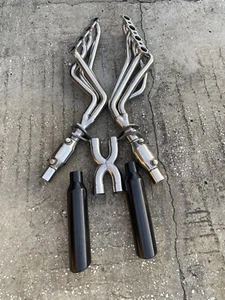 Ford 99-04 F150 5.4L V8 Pick Up Long Tube Polished Header Set + X Pipe & Tip - Picture 1 of 24