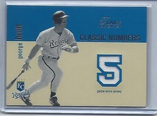 2003 Flair Greats George Brett Classic Numbers Game Jersey !! (Royals)
