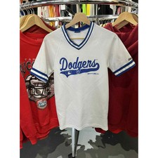Vintage 1995 Los Angeles Dodgers V-Neck Baseball Jersey Bike