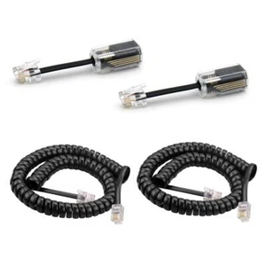 2 Pack RJ9 Telephone Cord Detangler Telephone Cord 360 Degree Rotating Swivel... - Picture 1 of 8