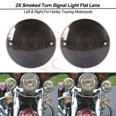 Smoke Turn Signal Light Cover Lens Fit for Harley Electra Road King Touring - Изображение 1 из 4