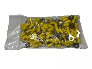 Hillsdale # 50240 12AWG-10AWG Vinyl Insulated 1/4" Ring Term. 100Pcs,USA Made - Picture 1 of 3