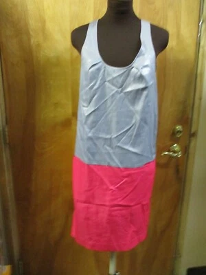 Marca Go International - Vestido Estilo Retro - Gris/Rosa Caliente - Talla S - Vinilo Imitado Foto 1 de 4