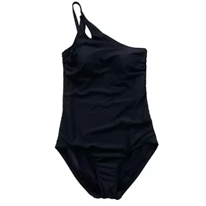 Land's End Womens Swimwear 10L Black One Shoulder One Piece Tommy Control Cup - Bild 1 von 6